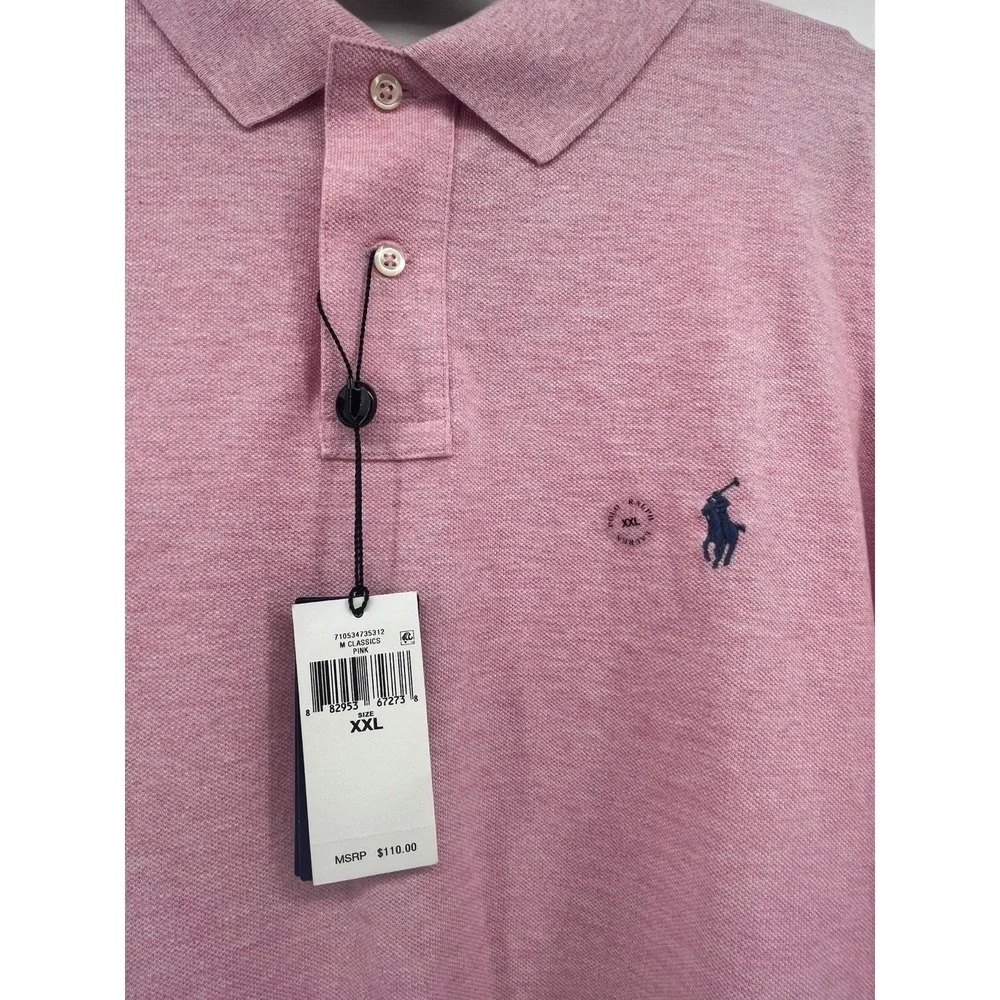Polo Ralph Lauren‎ Polo Mens XXL Polo Shirt Short Sleeve Pink 100% Cotton